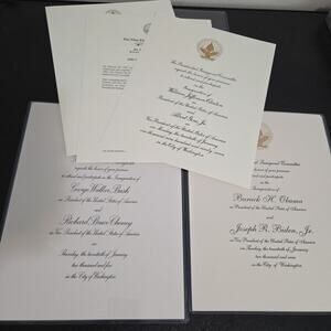 Lot of 3 Presidential Inauguration Day Official Invitations Clinton, Bush, Obama